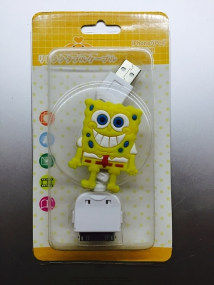 USB кабель рулетка для iPhone 4/4s Спанч Боб