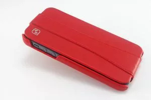 Чехол для iPhone 5s/5 красный - HOCO (КОЖА)